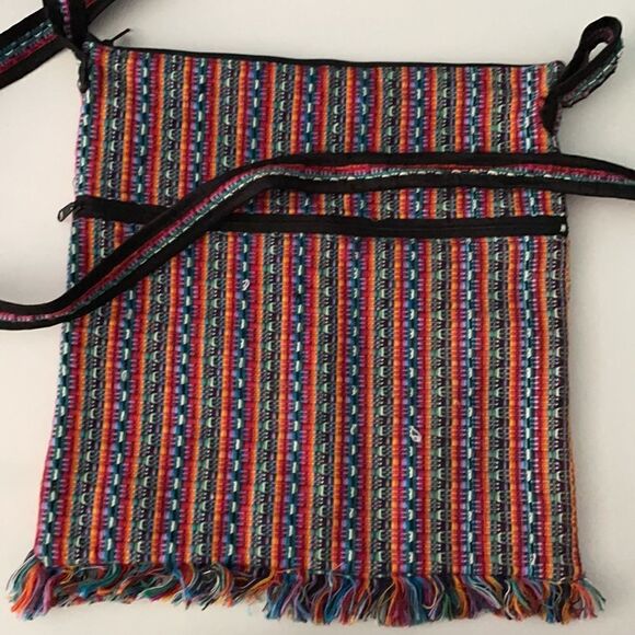 Colorful Woven Unisex Handbag Adjustable Strap - Picture 1 of 4